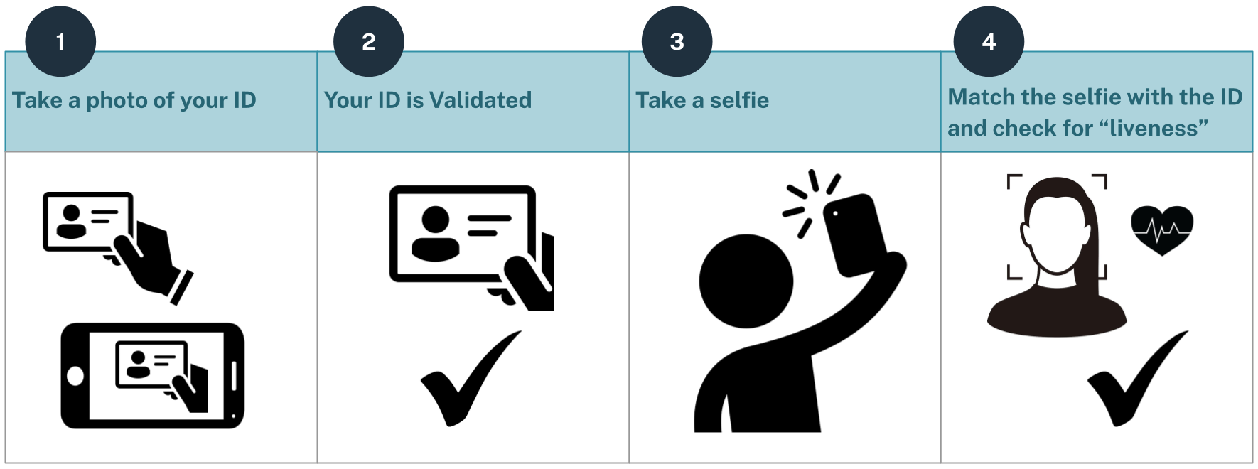 This image depicts the biometric step of identity verification