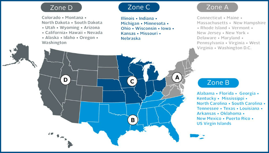 Zone map