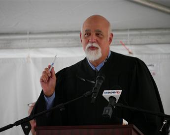 Chief Judge Richard Myers speaks at the rededication ceremony for the Alton Lennon Federal Building and U.S. Courthouse on Sept. 6, 2024