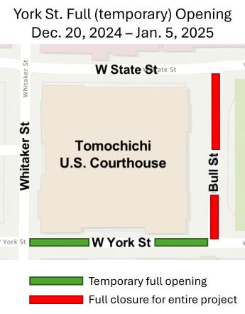 Tomochichi Street Closing