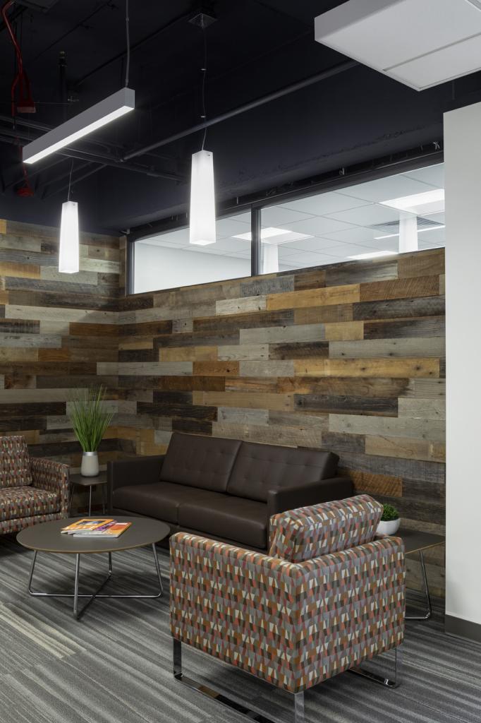 Interior waiting area in USDA Wallace F. Bennett Federal Building