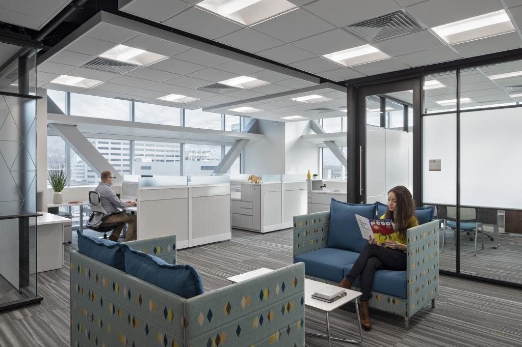 Interior office space in the USDA Wallace F. Bennett Federal Building 