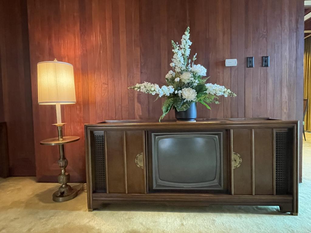 Preserved TV inside the LBJ Suite.