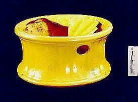 Irish Tenement and Saloon yellow ware spittoon (American made)