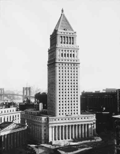 Thurgood Marshall U.S. Courthouse at 40 Foley Square, erected over part of the old Five Points neighborhood by the U.S. General Services Administration.