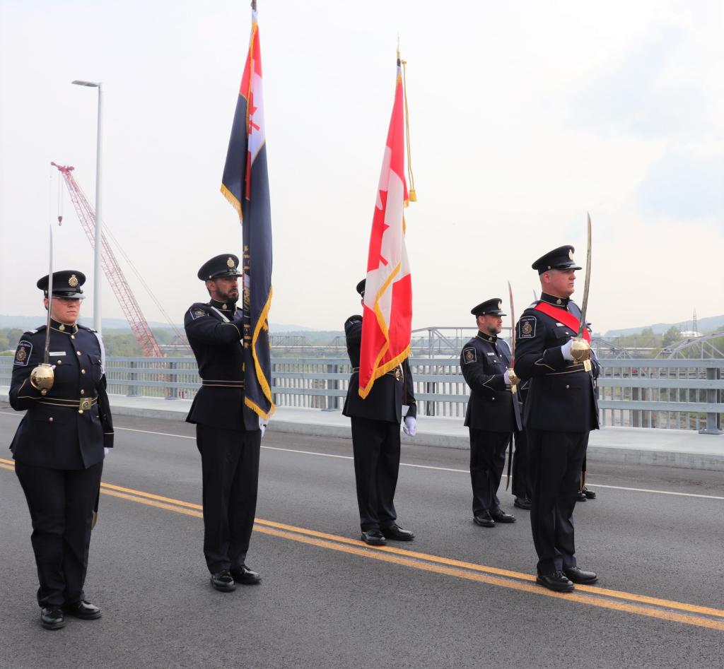 CBSA honor guard holds flags