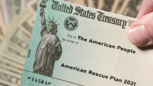 United States Treasury check that says 